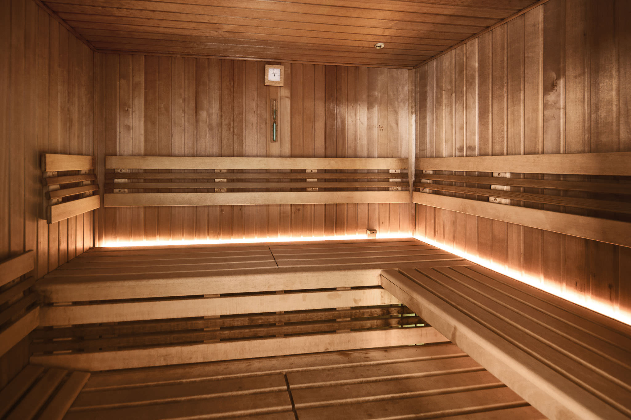 Sauna w strefie wellness hotelu Novotel w Pradze
